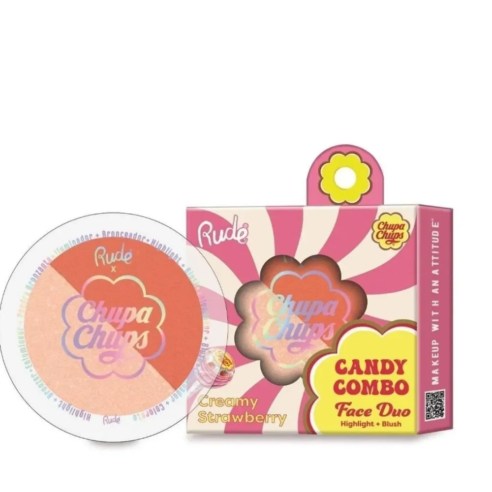 RUDE‎ Chupa Chups Candy Combo Face Duo Highlighter Blush